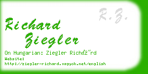 richard ziegler business card